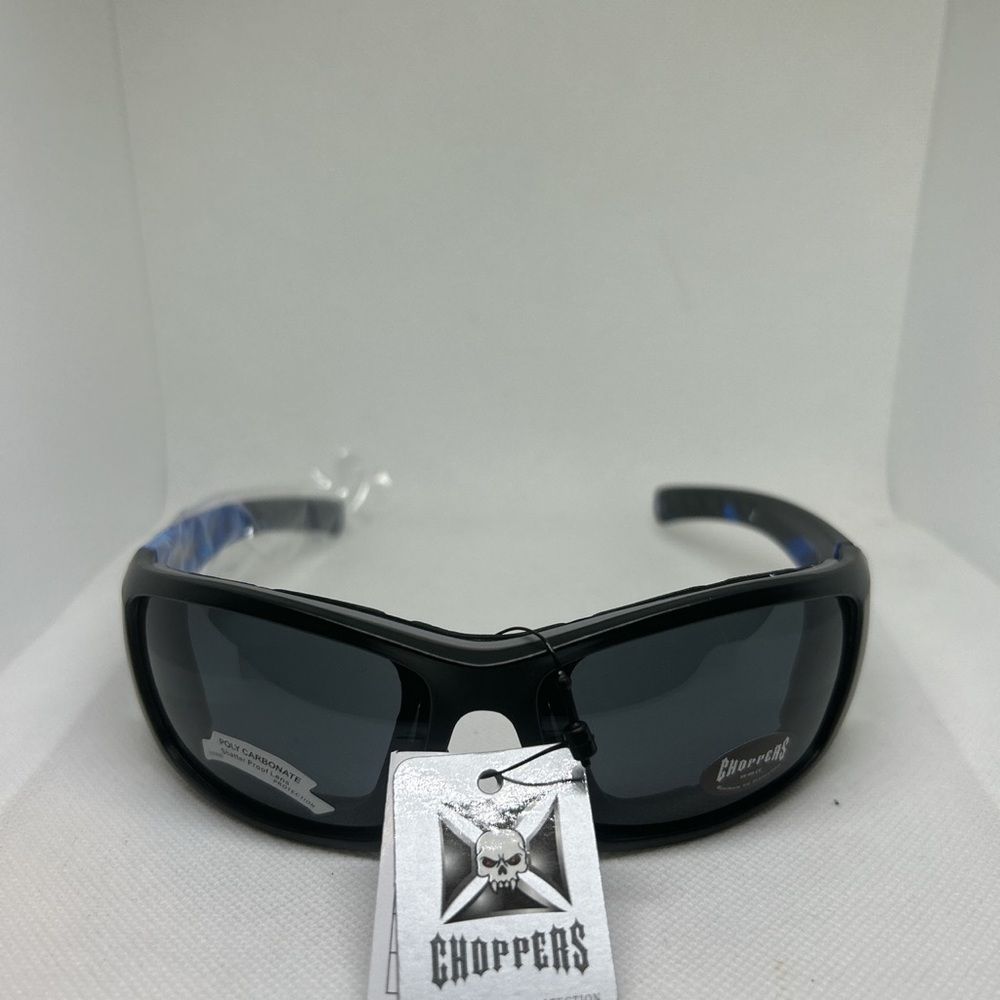 Choppers Biker Riding Padded Flame Sunglasses - Picture 2 of 2